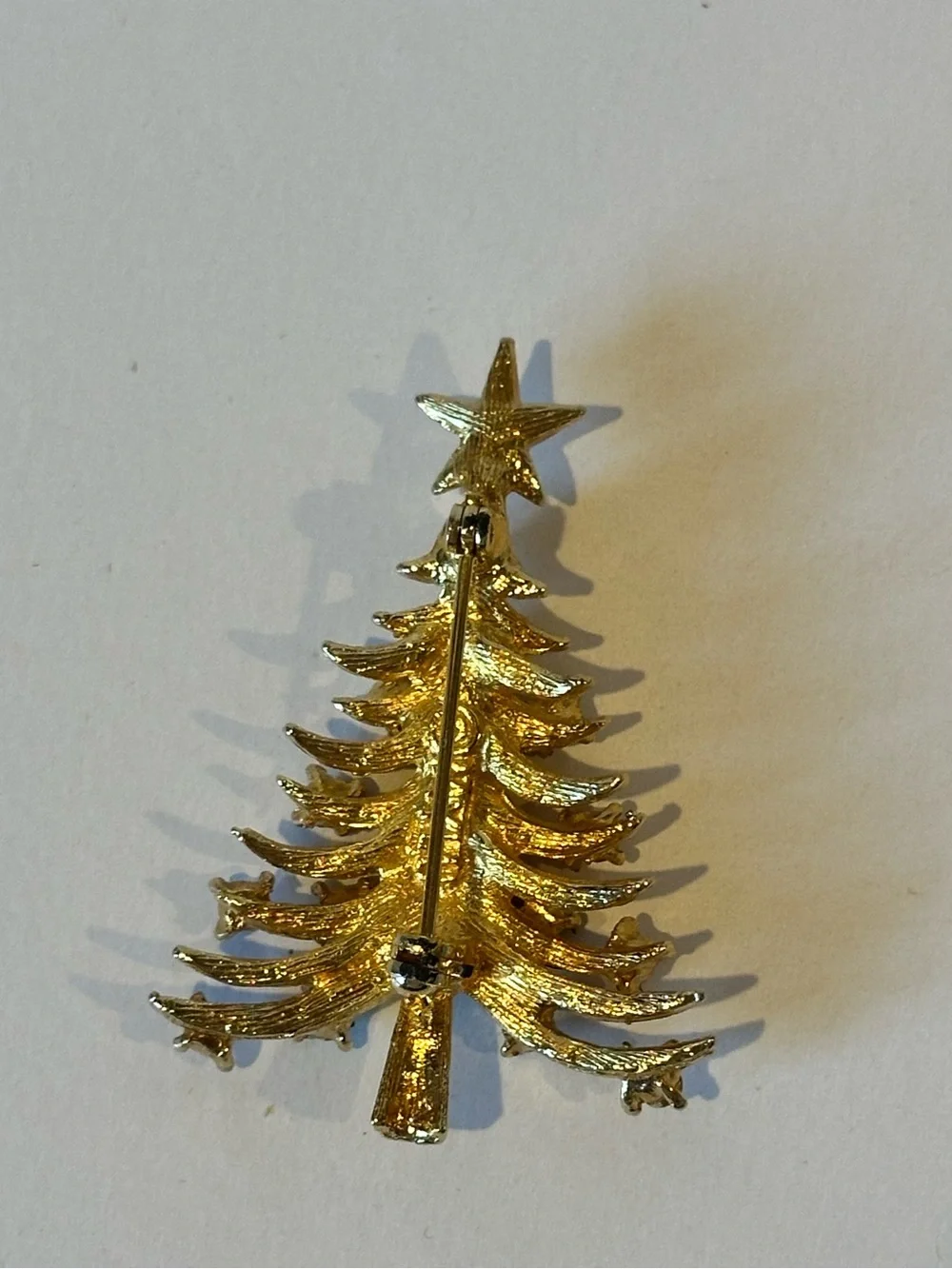 Vintage MYLU Christmas Tree Brooch Pin 2